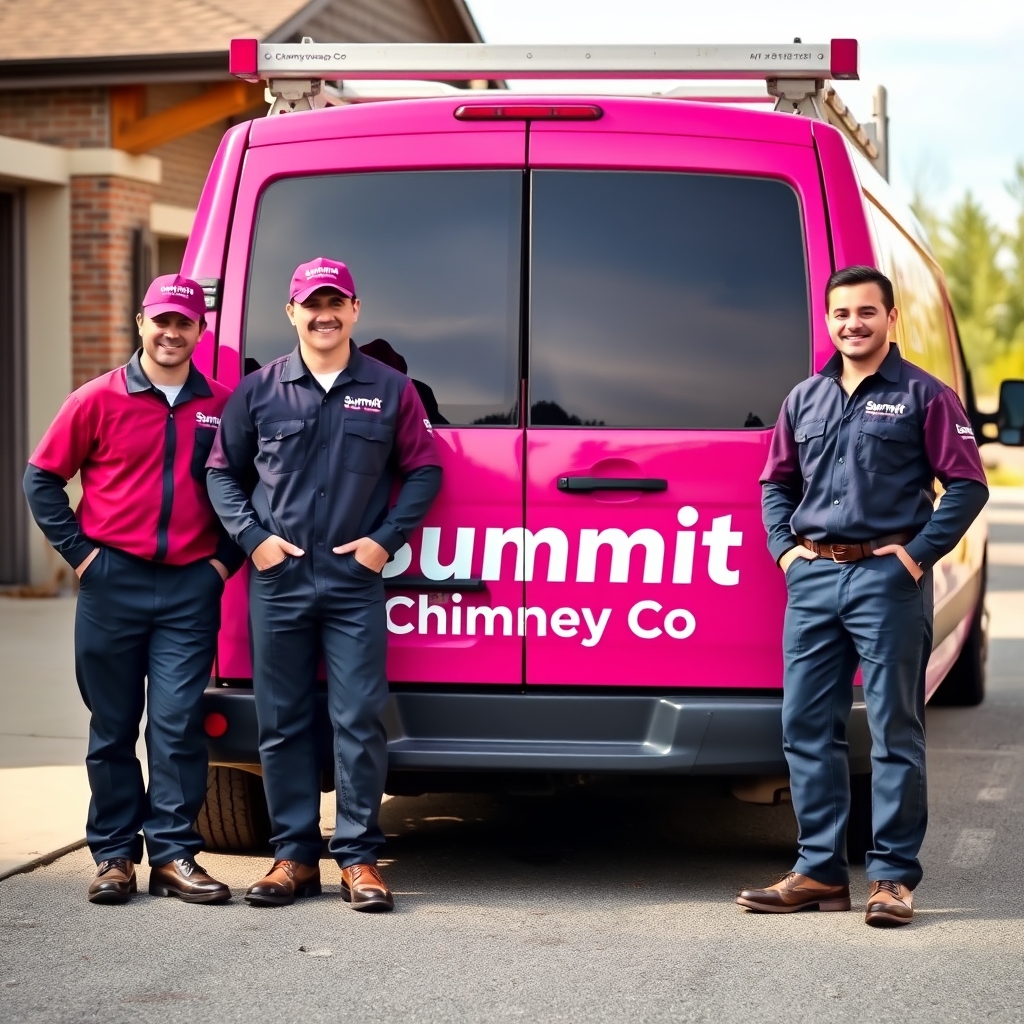 Summit Chimney Co — professional Chimney Sweep in Boulder, our branded team and work van — Chimney Sweep near me Summit Chimney Co — professional Chimney Sweep in Boulder, our branded team and work van — Chimney Sweep near me
